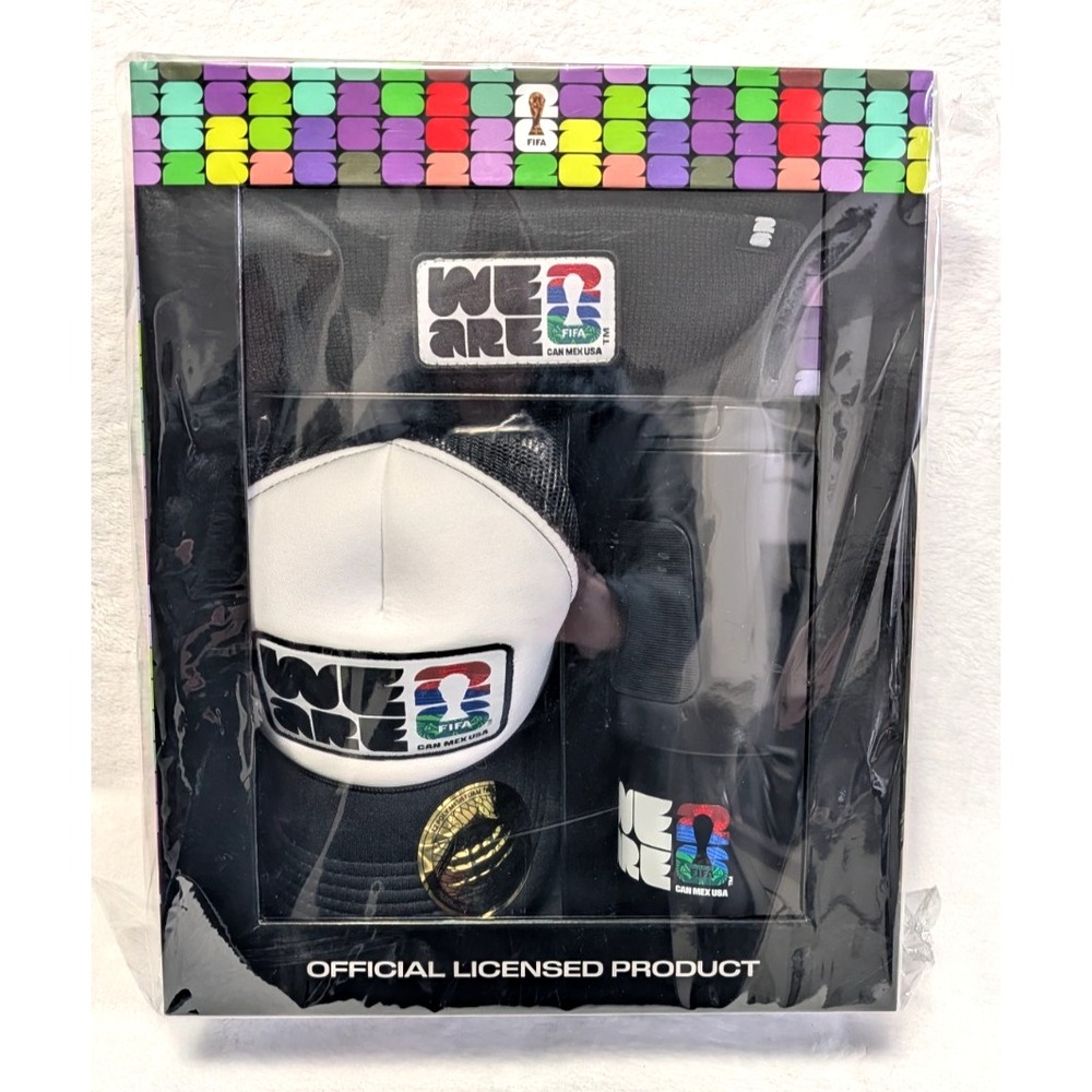2026 FIFA World Cup Trucker Hat Beanie 20oz Water Bottle (3-Piece Gift Set) NEW